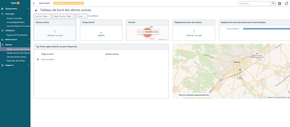 Alertes de sortie de zone et gestion des flux logistiques traceur GPS