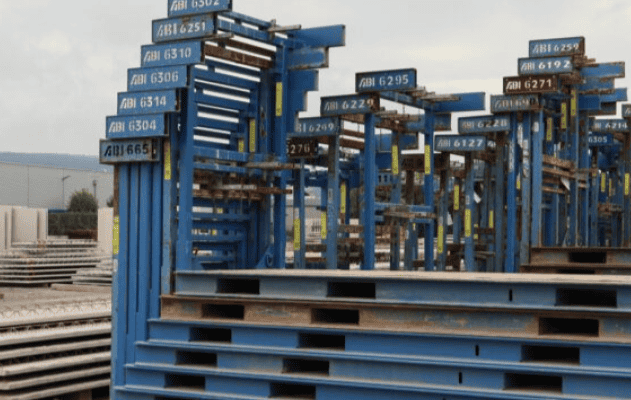 Traceur GPS sur châssis de chargement béton préfabriqué