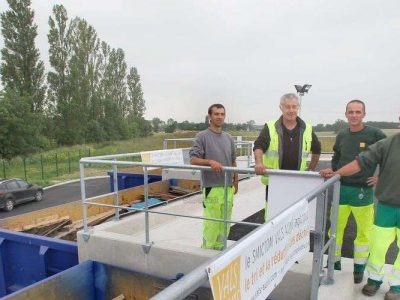 Bennes géolocalisées sur site déchèterie – client TRAKmy